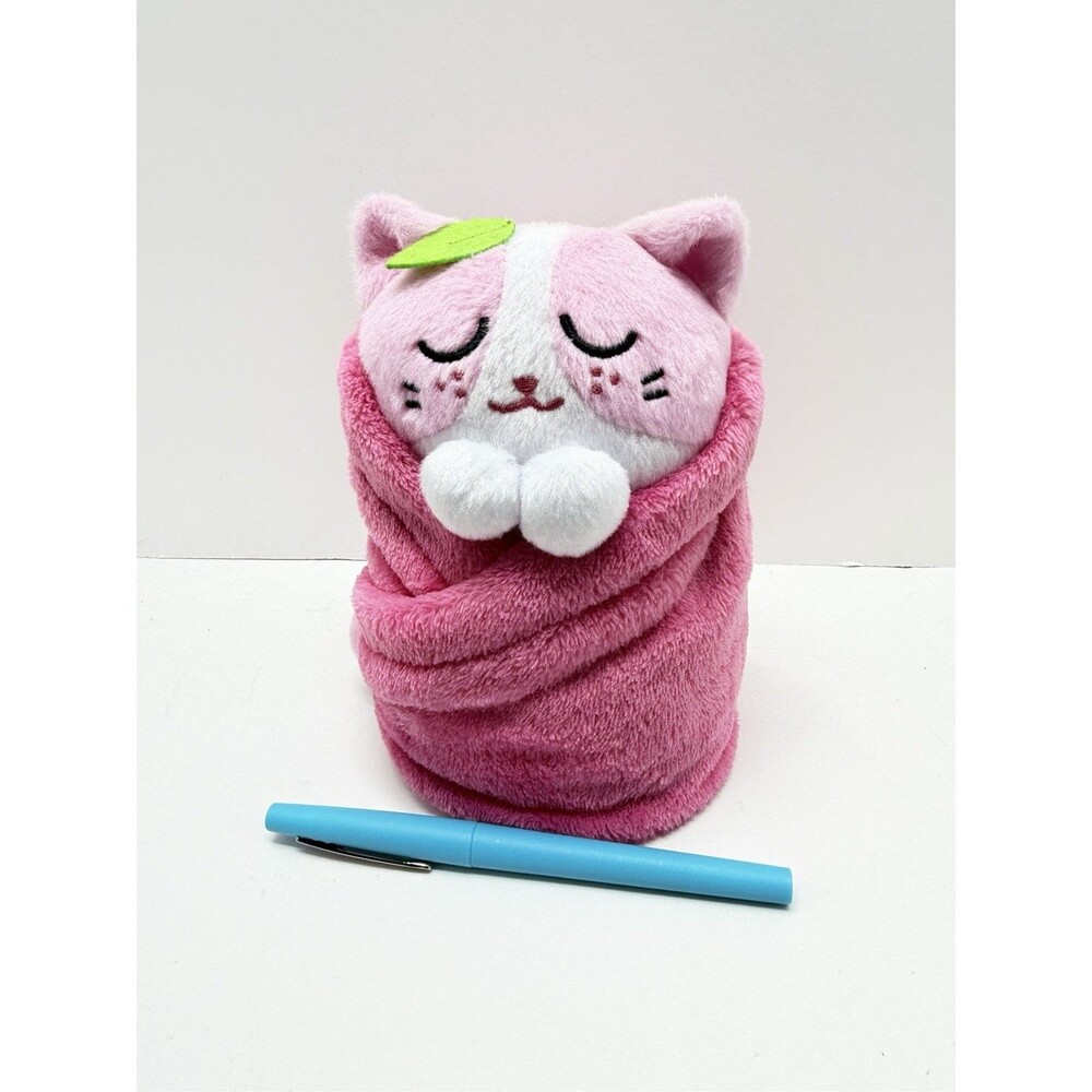 Purritos Strawberry Uncute Plush Pink Cat In A Blanket 7” Stuffed Animal Toy - Picture 8 of 8